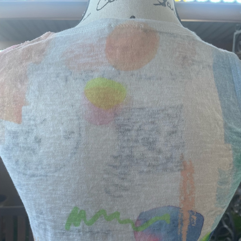 Et' Lois Abstract Artistic Colorful Art Print Lightweight US Made Tank Top SM-MD - Picture 4 of 13